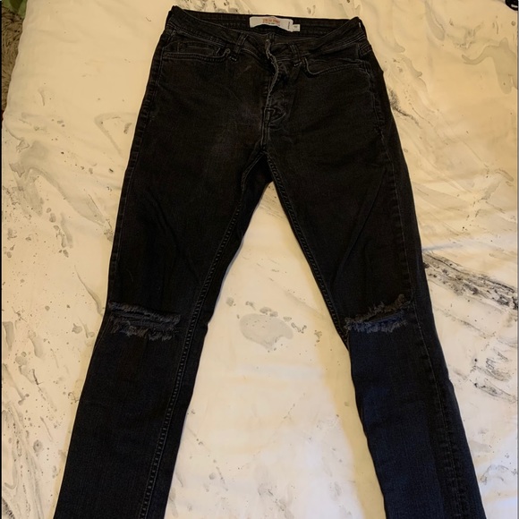TOPMAN black ripped denim jeans